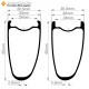 Aro de Carbono Ultraligero 700C 55x30mm Asimétrico Tubeless Hookless para Rueda de Gravel Aro de Carbono Ultraligero 700C 55x30mm Asimétrico Tubeless Hookless para Rueda de Gravel